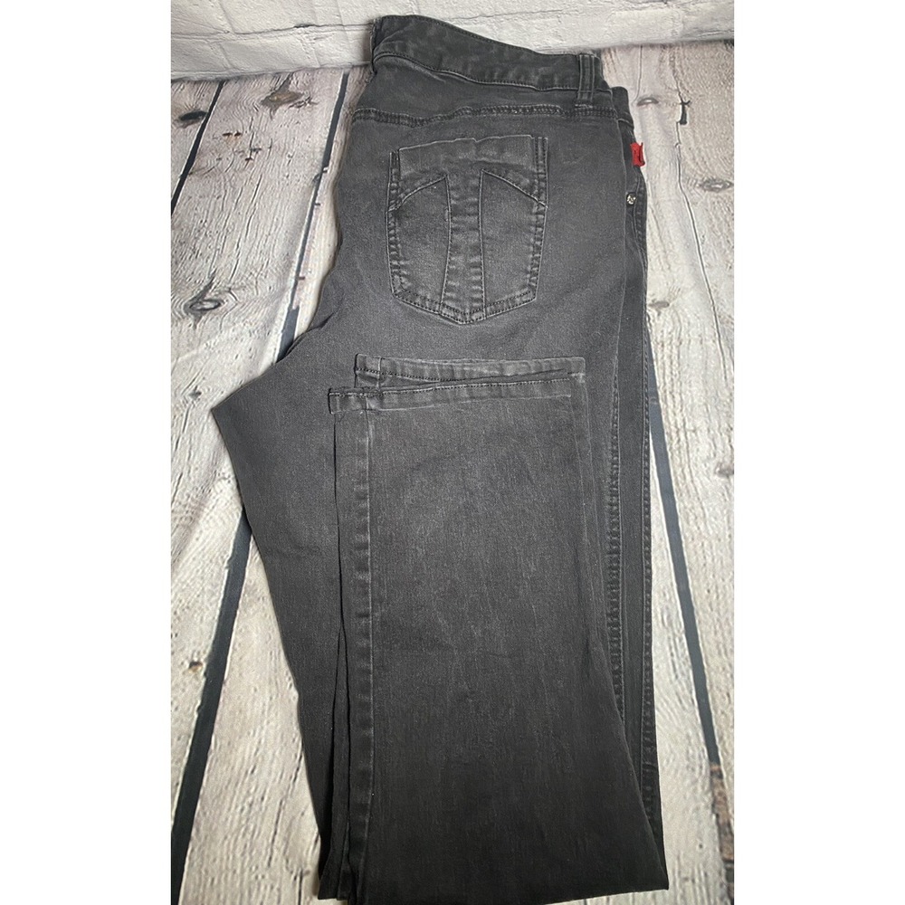 Tripp NYC Womens Jeans Size 20Rโ Denim Gothic Black Daang Goodman Skull Rivets